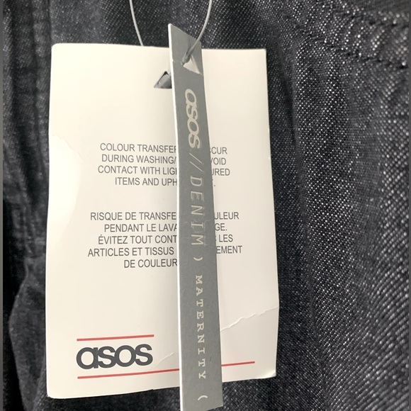 ASOS //Denim//Maternity Jeans with elastic hips.Black Wash 
Size:UK 10 - Picture 2 of 4